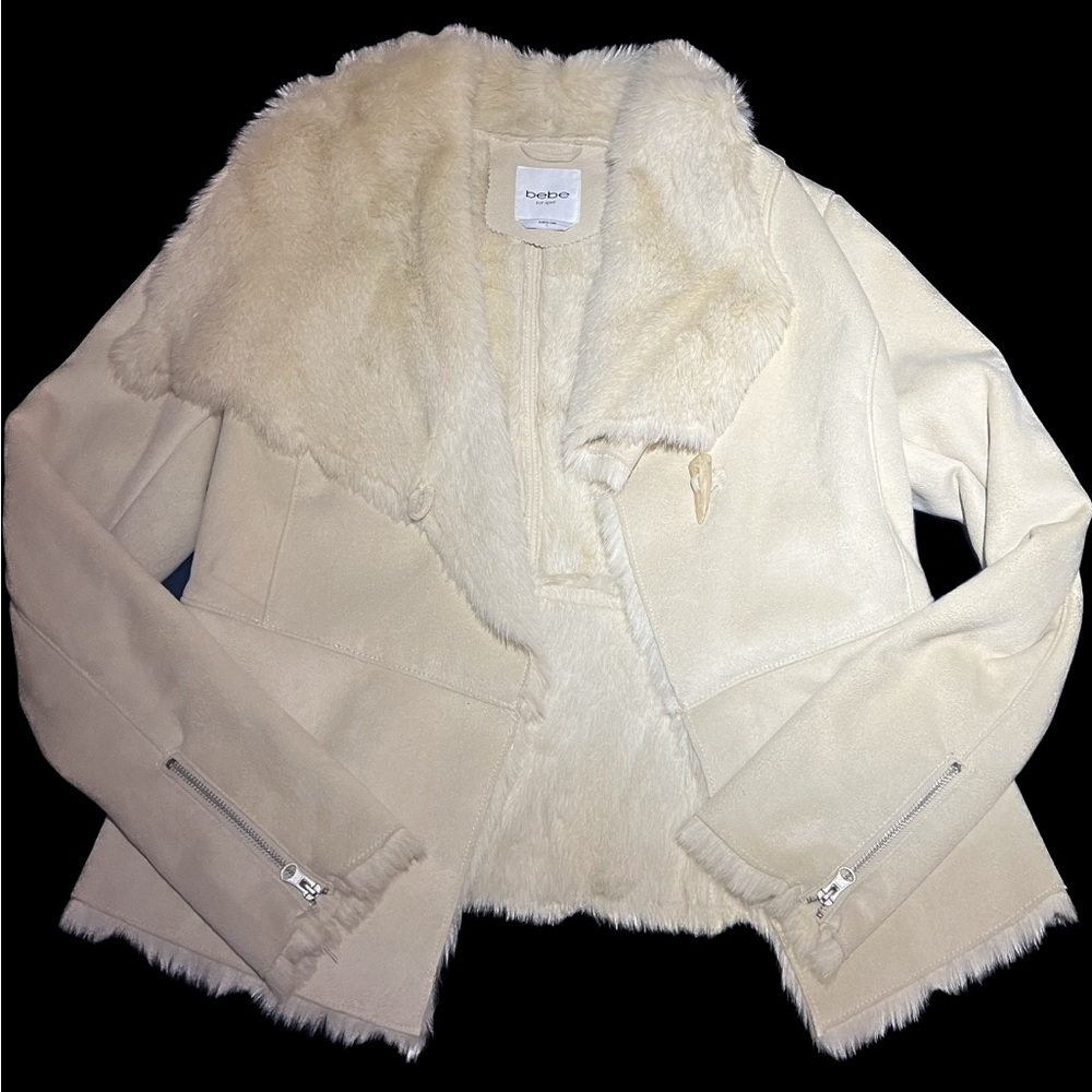 BeBe Vintage Faux Fur and Suede Jacket NWOT